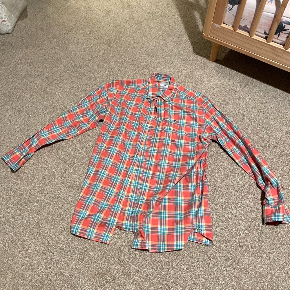 Southern Tide Plaid Button Down- Size Medium
